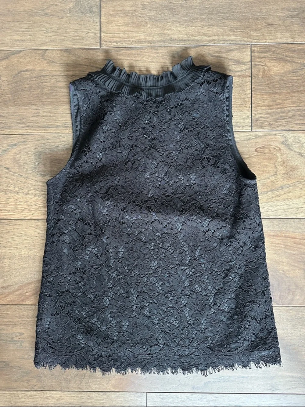 J.Crew Lace Ruffle Neck Blouse - Picture 2 of 8